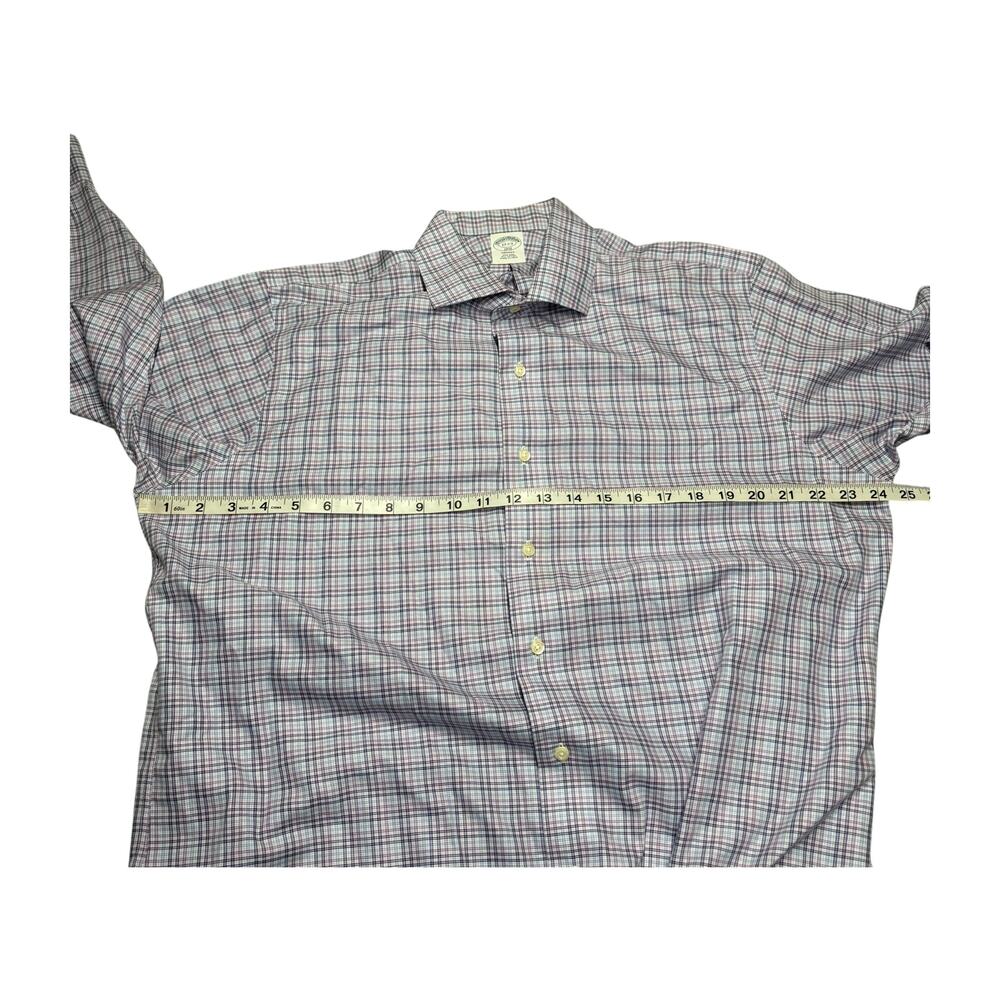 Brooks Brothers 1818 Regent Non-Iron Plaid Dress Shirt 17-2/3 - Picture 11 of 14